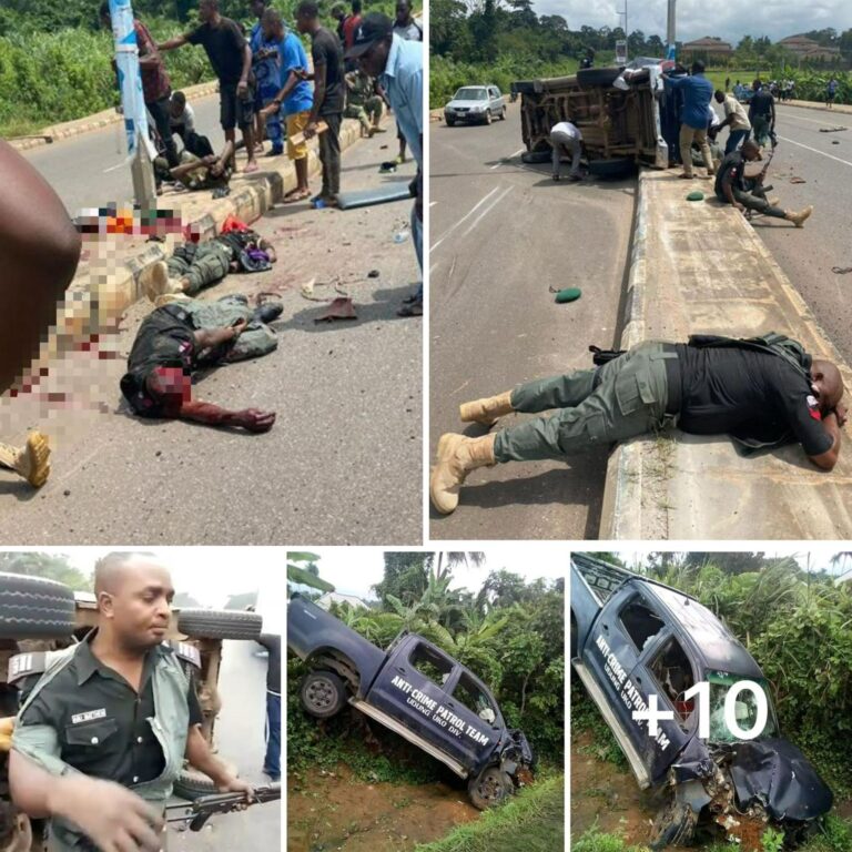 Moment 10 Nigerian Police Men Involved In A.ccident While chasing a suspected Y…ahoo Boy (Video)