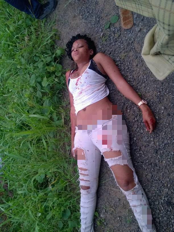 Nigerian lady dumped on the roadside